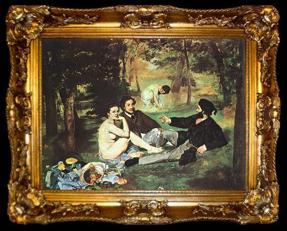 framed  Edouard Manet Luncheon on the Grass, ta009-2